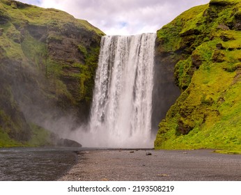 60 Meters High Skógafoss Waterfall, Iceland