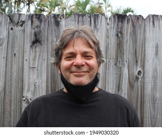 60 Year Old Man Wearing A Mask During Pandemic