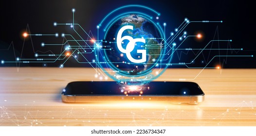6G network concept, high speed mobile internet New age network, business concept, modern technology internet and network