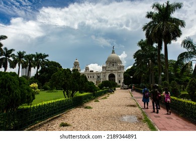 6th August, 2022, Kolkata, West Bengal, India: Front View Of Famous Victoria Memorial A Historical Monument Of Indian Architecture. Built By British To Commemorate Queen Victoria.