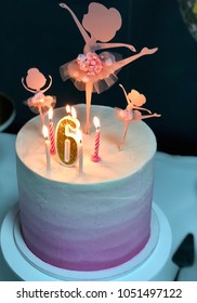 6th Birthday Cake For Ballerina. Pink Birthday Cake. 