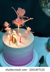 6th Birthday Cake For Ballerina. Pink Birthday Cake. 