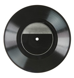 Disque Vinylique à Lecture Prolongée (EP) De 7 Pouces (17,5 Cm) De 33 1/3 Tr/min Isolé Sur Blanc. 