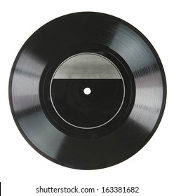 7" (17.5 cm) 33 1/3 rpm extended-playing (EP) format vinyl flexidisc, isolated on white. 