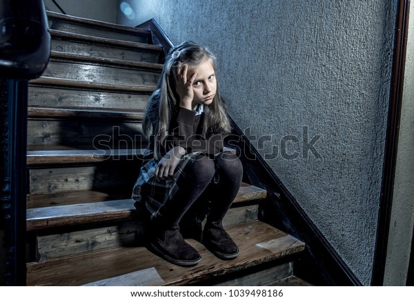 7 8 Years Old Sad Depressed Stock Photo 1039498186 | Shutterstock