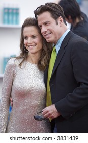 7-10-07 Celebrity Couple John Travolta And Kelly Preston At The Hairspray Premiere In Westwood