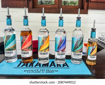 7.12.21 Mahe Seychelles Takamaka Rum Distillery, The New Full Selection Of The Takamaka Rum, The Selection Have The New Bottling And A New Flavour Called 