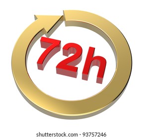 72 Hours Delivery Sign Computer Generated Stock Photo 93757246 ...