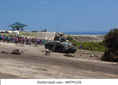 7-9-2016 San Pedro California USA. Old Fort MacArthur Days World War 2 Reenactment