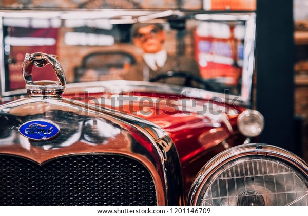 8 April 2018, Istanbul-Turkey: 1930\
Ford Model A Roadster classic car in Rahmi Koc  Museum. Koc museum\
has one of the biggest classic car collection in\
Turkey.
