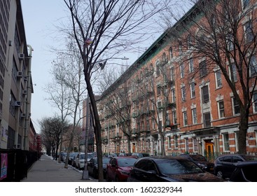 8 Dec 2019, Mott Haven, The Bronx, NYC - A Street In The Up And Coming Neighborhood Of Mott Haven In The Bronx