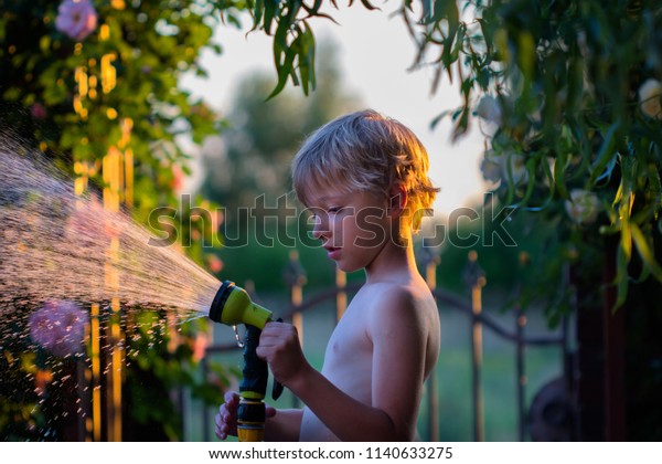 8 Year Old Cute Boy Blonde Stock Photo Edit Now 1140633275