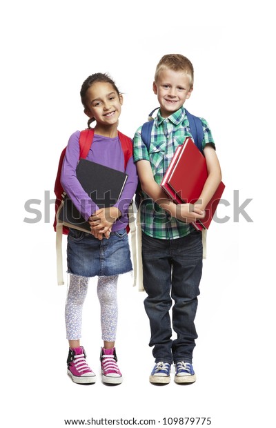 8 Year Old School Boy Girl Stock Photo (Edit Now) 109879775