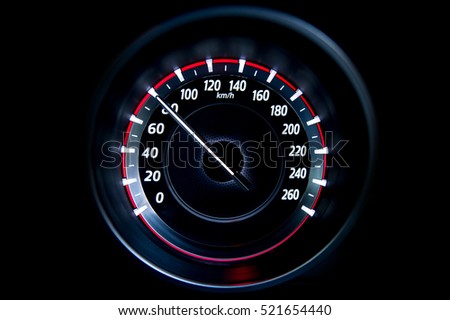 80 Kilometers per hour,light with car mileage with black background,number of speed,Odometer of car