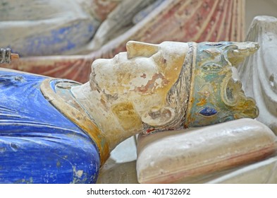 The 800 Year Old Effigy And Tomb Of King Henry II Of England In Fontevraud Abbey