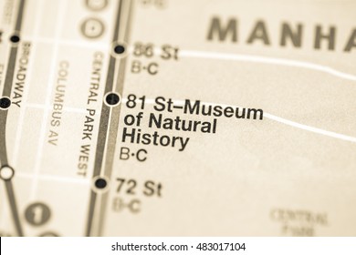 81 St-Museum Of Natural History. Eigth Avenue Line. NYC. USA