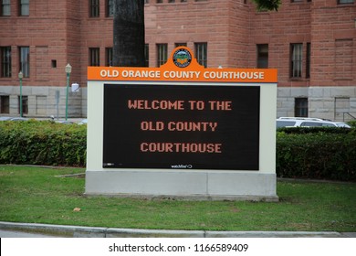 8-27-2018 Santa Ana California: Old Orange County Courthouse In Santa Ana California. 