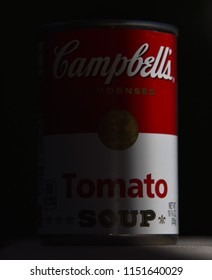 8/7/18 Glendale Arizona - Light And Shadow Composition Of A Campbell's Tomato Soup Can Homage To Andy Warhol