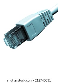 8P8C RJ45 Registered Jack For LAN Ethernet Connection - Cool Cyanotype