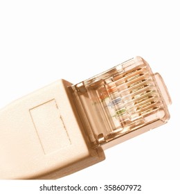  8P8C RJ45 Registered Jack For LAN Ethernet Connection Vintage