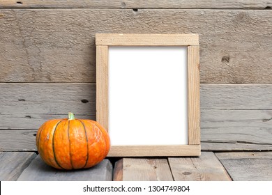8x10 Vertical Frame Mockup, Halloween Styled Frame, Rustic Wooden Mockup