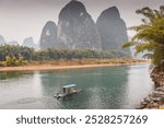 9 bends of the Li river scenic area in Xingping village, Guilin. Horizontal image