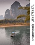 9 bends of the Li river scenic area in Xingping village, Guilin. Horizontal image