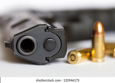 9 Mm Pistol And Cartridges