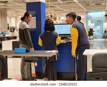 9 Oct 2019; Bangkok Thailand: IKEA Staff Are Taking Care The Customer At IKEA Bangna.