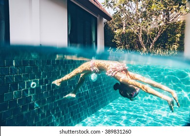 9 Years Old Child Swimming Pool Stock Photo 389831260 | Shutterstock