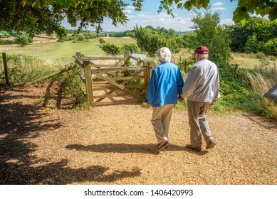 90 year old man takes his wife,who has severe sight loss to Danebury Ring in Wiltshire to get her out in nature and away from the confines of her house. She has acute macular degeneration.