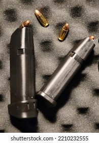 9mm Ammunition With Ammunition Magazine Of Glock Pistol