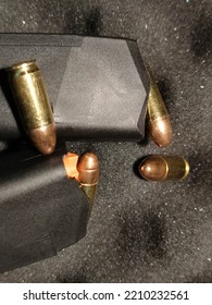 9mm Ammunition With Ammunition Magazine Of Glock Pistol