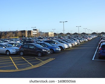 9th December 2019, Dublin, Ireland.  Outdoor Car Park In Beaumont Hospital, In Dublin's Northside. 