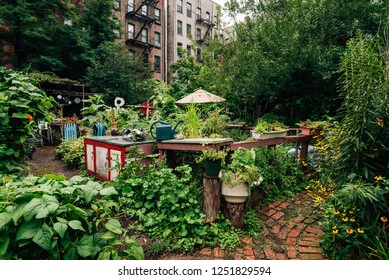 9th Street Community Garden Park, In The East Village, Manhattan, New York City