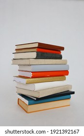 _Stack Of Books On White Background