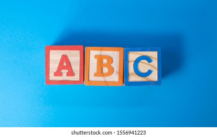 A, B And C Wooden Blocks