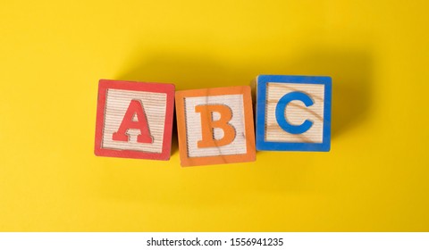 A, B And C Wooden Blocks