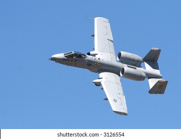 A-10 Thunderbolt Warthog Dips It's Wing To Execute A Turn