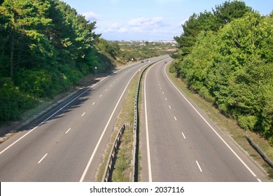 The A30 Road, Cornwall, UK