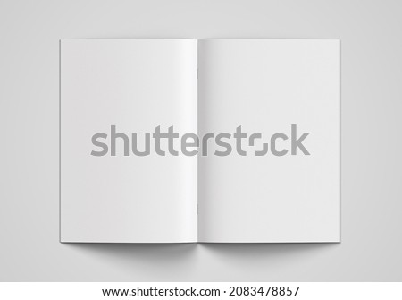 a4 brochure mockup with grey background 