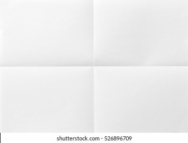 A4 White Sheet Of Paper Folded