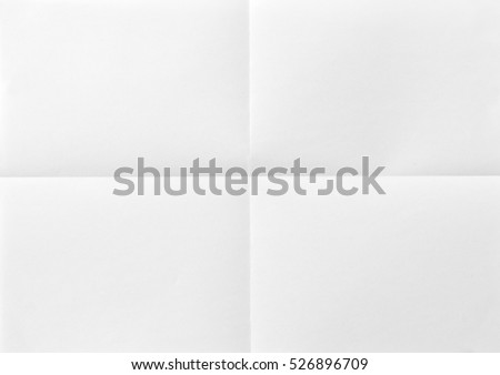 A4 White sheet of paper folded