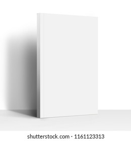 A5 book cover mock up blank, front and spine, standing