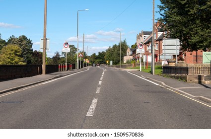 The A6 Road Running Through Belper, Derbyshire, UK