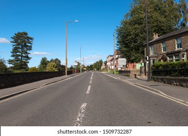 The A6 Road Running Through Belper, Derbyshire, UK