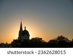A7iii - Sun Behind Chateauroux Church without clouds, Indre, France
