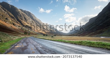 The A82 road that runs through Glencoe in the Scottish Highlands Stock photo © 