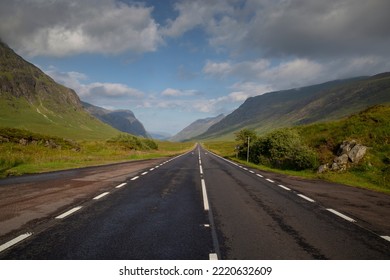 A82 Road Through Glencoe In The Scottish Highlands