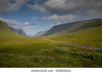 A82 Road Through Glencoe In The Scottish Highlands